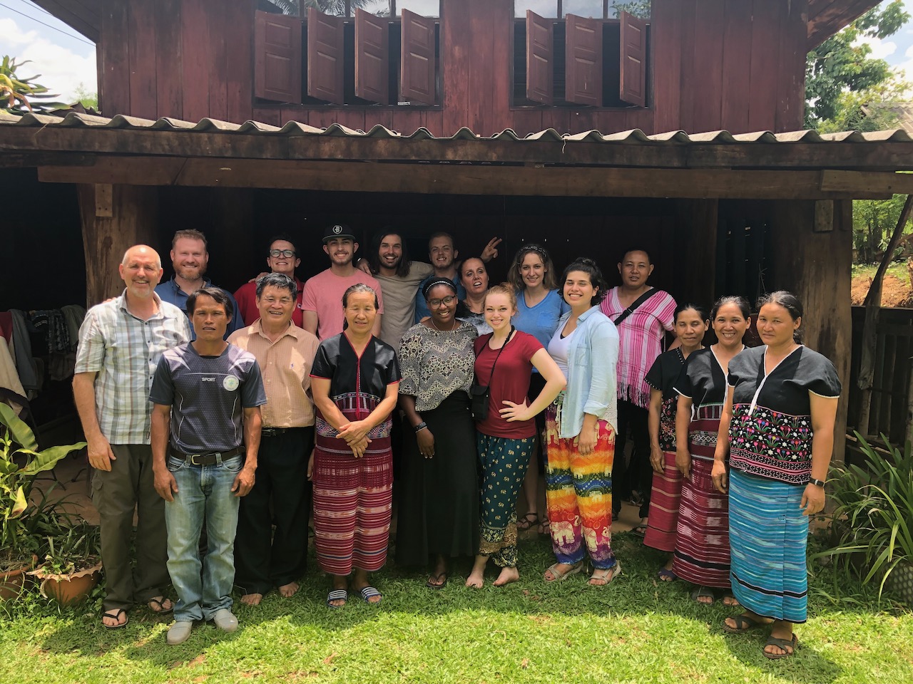  Joel with Northern Kentucky University short-term mission group visiting Karen village. 