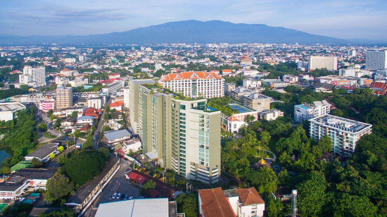 Aerial view Chiang Mai City