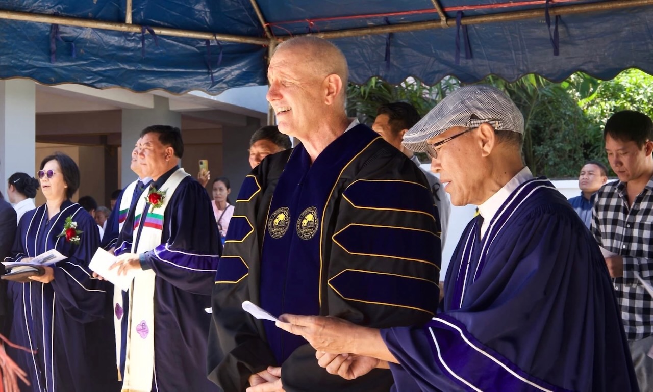 Joel & Pastor Mana at a church dedication
