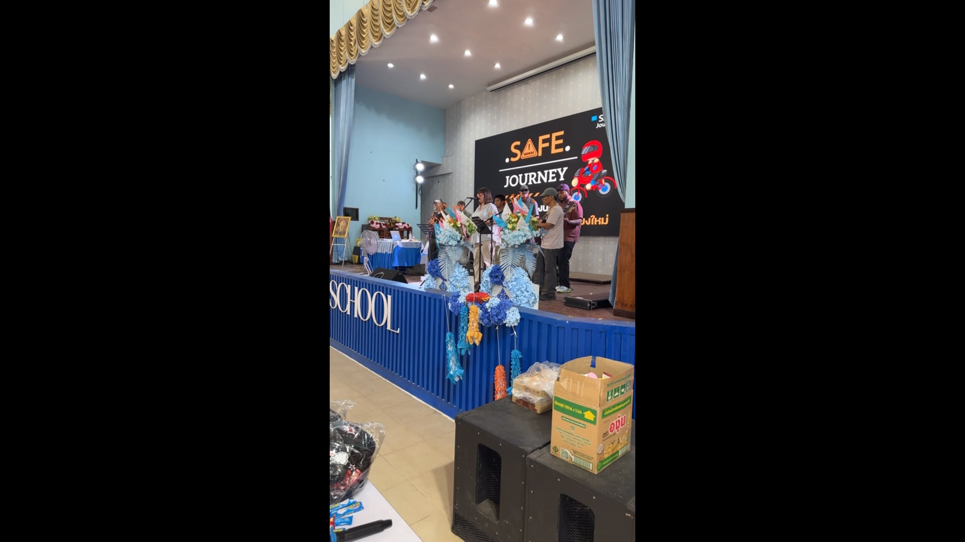 The Altar Team & Sinn singing at Chaibadarn High School in Fang District on May 11, 2026